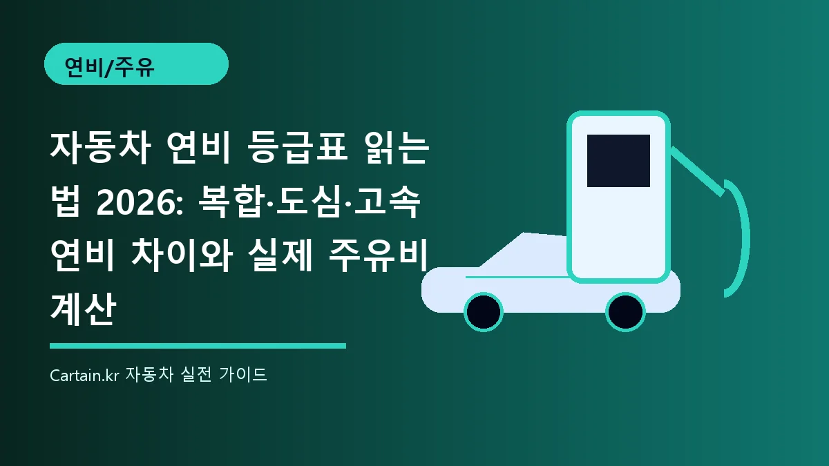 자동차 연비 등급표 읽는 법 2026: 복합·도심·고속 연비 차이와 실제 주유비 계산